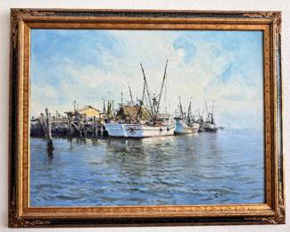 Steve Russell Shrimp Boats Original Painting