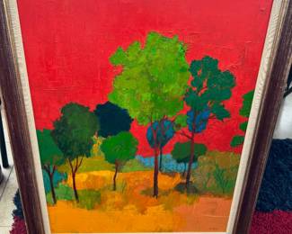 Herb Mears Red Sky Painting