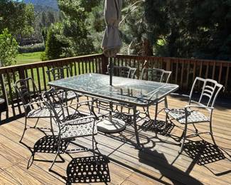 Cast aluminum patio set