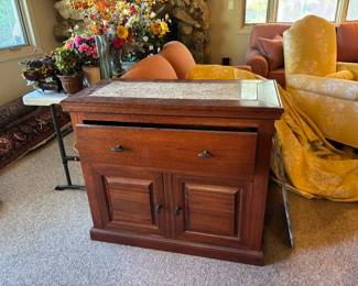 Marble topped brewer/ dry bar
