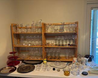 Hand blown glasses & serving glassware