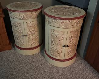 Drum side tables