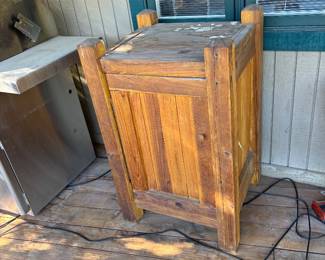 Custom built patio cabinet