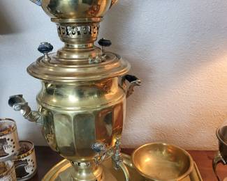 Antique Brass Tea Kettle