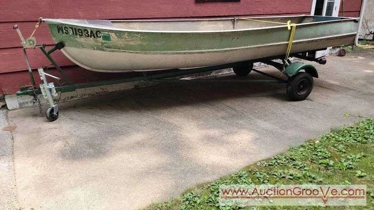 1 14 ft Aluminum Boat with trailer