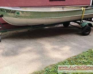1 14 ft Aluminum Boat with trailer