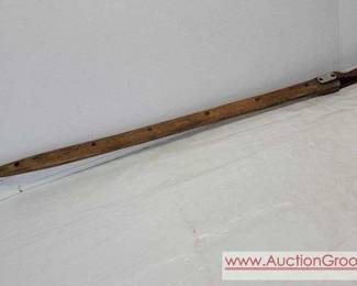 Gaff hook with brass screws and leather