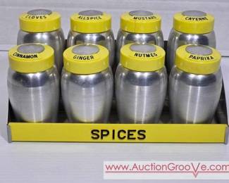 Vintage Kromex Spice Jars