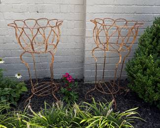 #3 Wrought Iron planter $30 #4 Wrought Iron planter $30