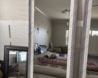 #24 Large Beveled white/gray leaner mirror 31x77 $125 #25 Large Beveled white/gray leaner mirror 31x77 $125