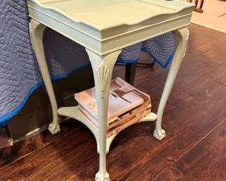 #11 painted side table w/claw feet 18"x27" $65
