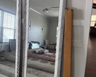 #24 Large Beveled white/gray leaner mirror 31x77 $125 #25 Large Beveled white/gray leaner mirror 31x77 $125
