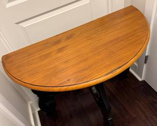 #16 Black and Wood side table 37"x19"x29" $80