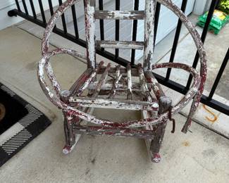 #5 wood rocker planter $20