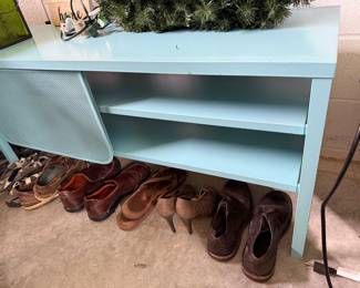 #47 Teal metal cabinet 48x16x22 $65