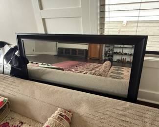 #26 Black beveled mirror 32x65 $85