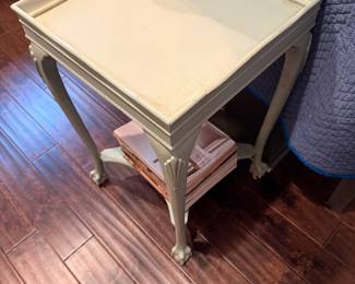 #11 painted side table w/claw feet 18"x27" $65