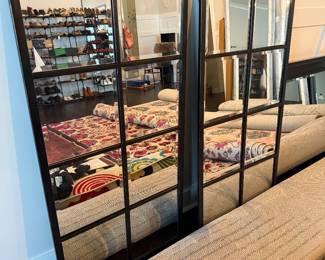 #27 Black beveled windowpane mirror 24x48 $125 #28 Black beveled windowpane mirror 24x48 $125