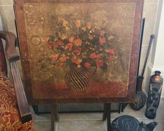 Antique Fireplace Screen Table