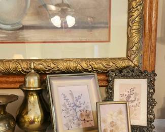 Dried Floral Art and Brass
