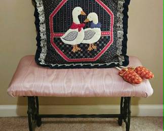 Vanity Stool & Duck Pillow