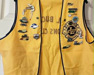Lion Club Vest with Pins