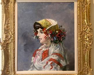 Istvan Csok "Sokci Girl" 23 x 19" 
