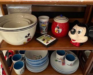 Assorted Disney Kitchenware and Collectibles