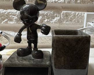 Disney Mickey Mouse Faux Marble Desk Set