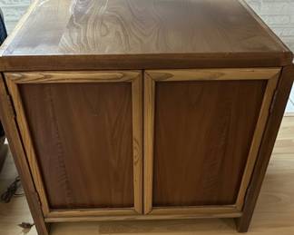Mid-Century Modern Style Two-Door End Table