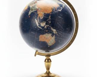 Gemstone Inlay World Globe