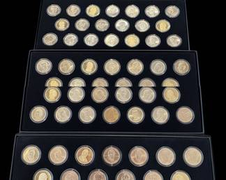 Presidential Dollar Coin Collection (Display Set with First Spouse Medals)