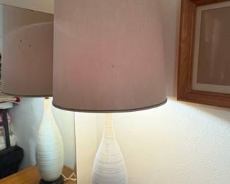 Mid-Century Modern Textured Ceramic Table Lamp