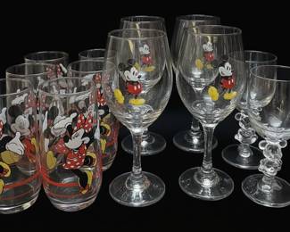Disney Mickey and Minnie Mouse Anchor Hocking Glassware Collection