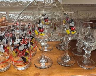 Disney Mickey and Minnie Mouse Anchor Hocking Glassware Collection