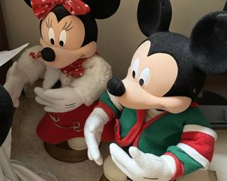 Disney Mickey and Minnie Mouse Animated Christmas Figures by Santa's Best