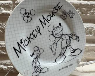 Disney Mickey Mouse Collectible Figures and Plate