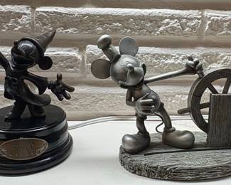 Disney Mickey Mouse Collectible Figures and Plate