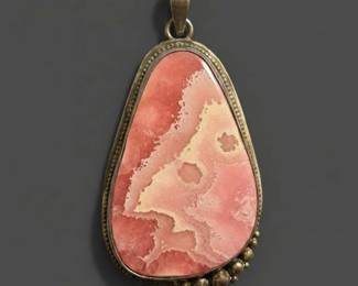 Rhodochrosite Sterling Silver Pendant second image