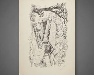 Covered Bridge Pen and Ink Drawing by Jay Killian fourth image