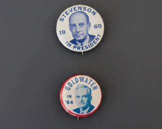 Vintage Adlai Stevenson and Barry Goldwater Campaign Buttons second image