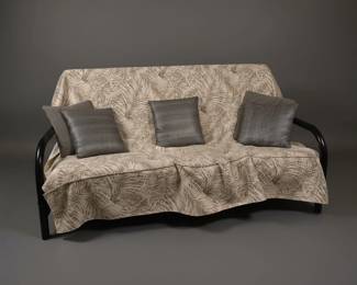 Black Metal Frame Futon Sofa third image