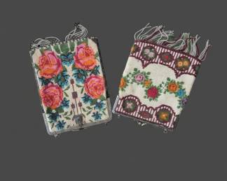 Vintage Beaded Floral Evening Bags with Fringe