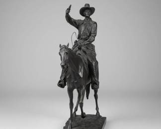 Prince Paolo Troubetzkoy, The Working Cowboy Bronze Sculpture