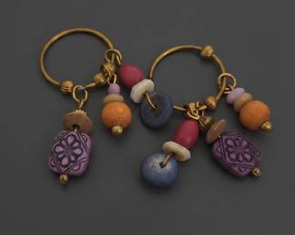 Bohemian Beaded Hoop Earrings second image