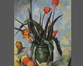 Paul Czanne Still Life with Tulips and Apples Print second image