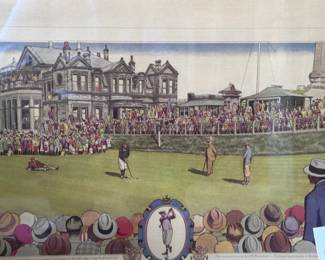 Currier Ives Robert Tyre Jones Jr. Winning the British Open Golf Championship Lithograph B