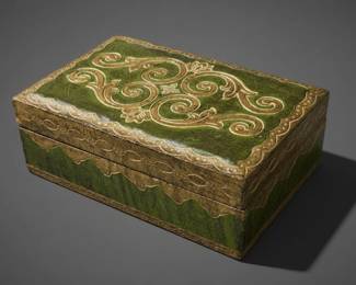 Vintage Italian Florentine GiltDecorated Jewelry Box second image