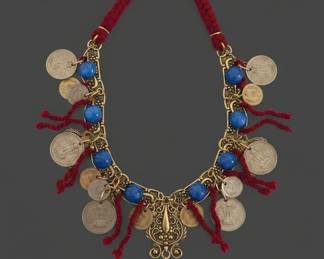 Habeebi Beads Tribal Style Coin Necklace or Headband second image
