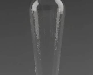 Vintage Duchin Creation Etched Glass Bud Vase with Sterling Silver Weighted Base second image
